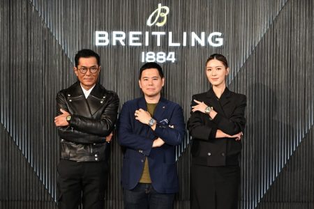 著名影星古天樂與余香凝聯同瑞士高級製錶品牌Breitling百年靈 於海港城為全新Avenger復仇者系列揭幕