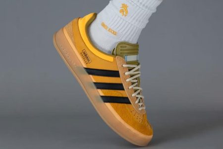 Bad Bunny x adidas全新Gazelle Indoor「Yellow Sample」亮相,注目設計備受期待