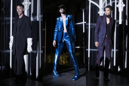 Koleksi Musim Gugur/Musim Dingin MM6 Maison Margiela ditampilkan di Pitti Uomo 107, dengan desain berwarna hitam dan inspirasi jazz yang terjalin.