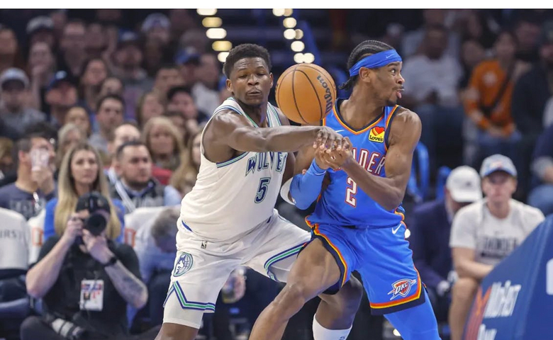 NBA2024-25西區決賽,雷霆VS灰狼,Shai Gilgeous-Alexander與Anthony Edwards大比拼