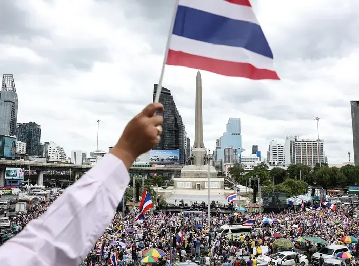 タイ、バンコクにて反政府デモ発生