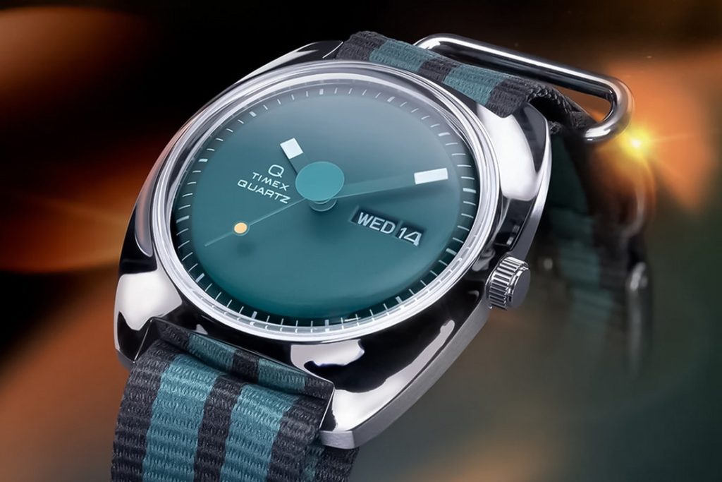 Timex 1975 Enigma Reissue Watch with Mysterious Dial and Floating Hands