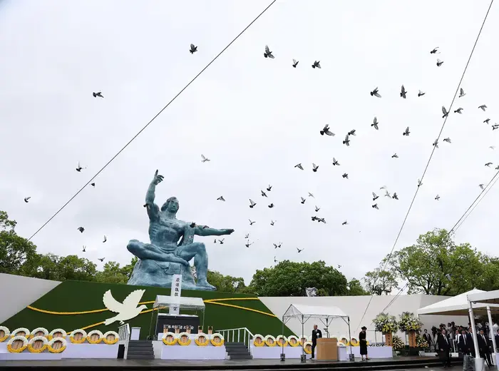 長崎の原爆犠牲者追悼式で市長が警告