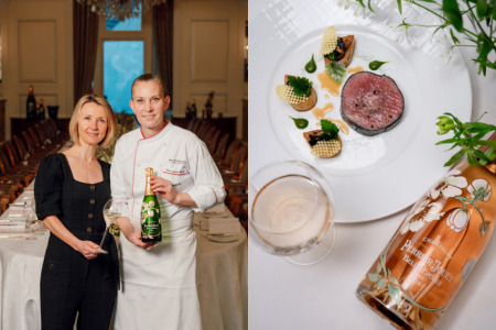 Perrier-Jouët® House of Wonder arrives at Gaddi’s at The Peninsula! Lobster and caviar tart paired with Blanc de Blancs.