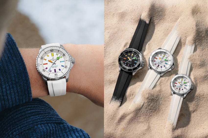 Breitling Superocean Rainbow限量版亮相,彩虹夜光設計結合300米專業潛水規格