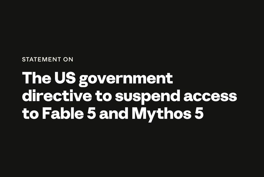 Anthropic Fable 5 Mythos 5 official statement image