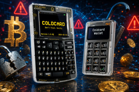 Coldcard 冷錢包漏洞 | 逾千地址被盗走 7,500 萬美元 BTC Coldcard 冷錢包比特幣被偷走