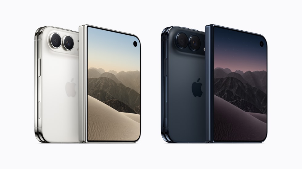 星光白色與夜空色 iPhone Duo 的機身設計