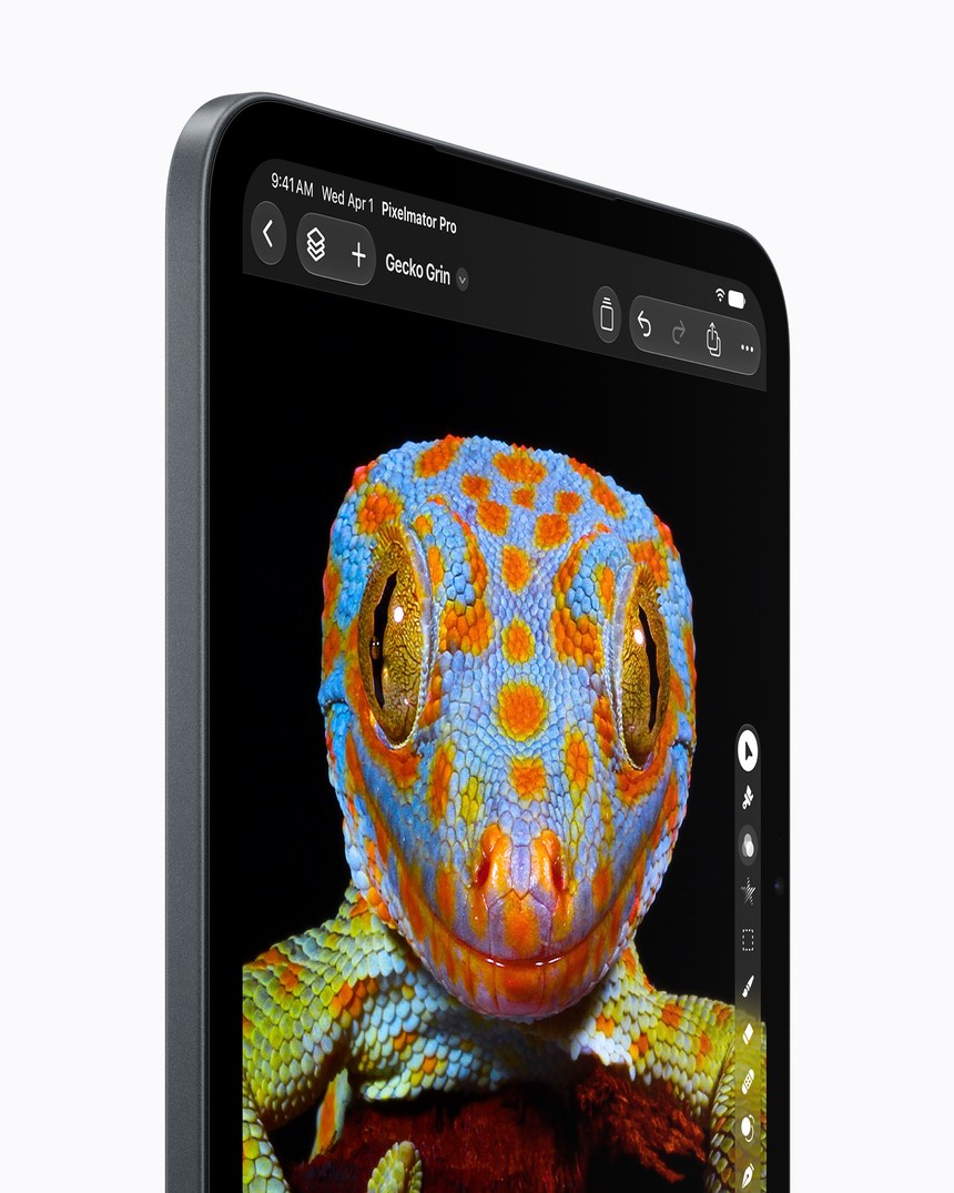 iPad mini OLED 顯示器壁虎特寫