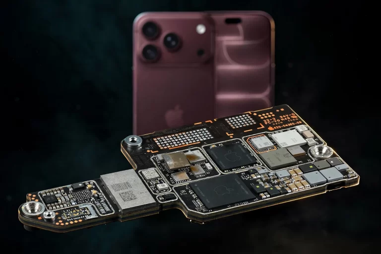 iPhone 18 Pro 主板與深紫紅色機身