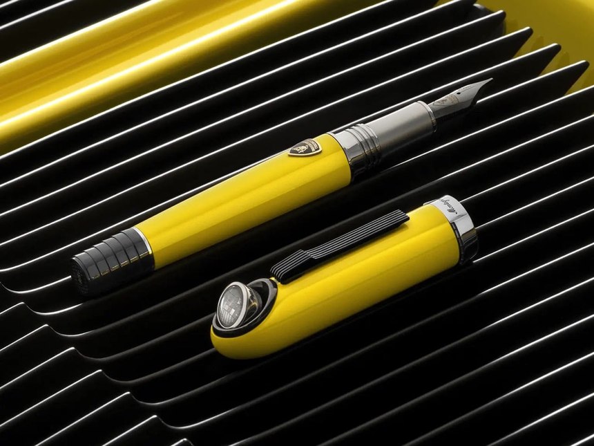 Montegrappa Miura 鋼筆筆帽車頭燈 引擎百葉 設計