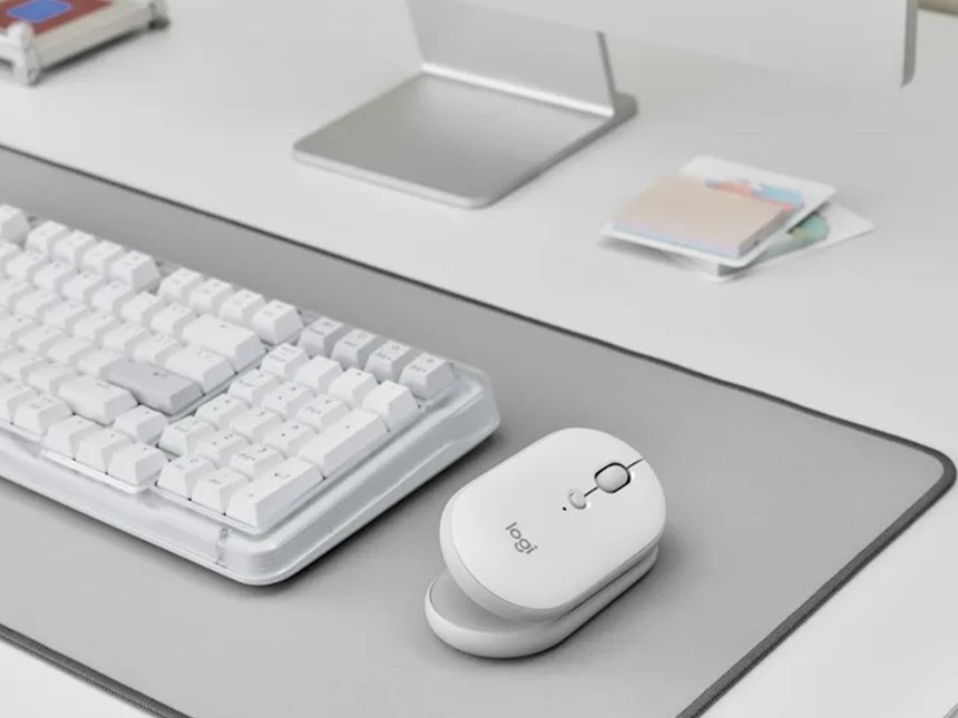 Logitech Pebble Up 珍珠白辦公桌