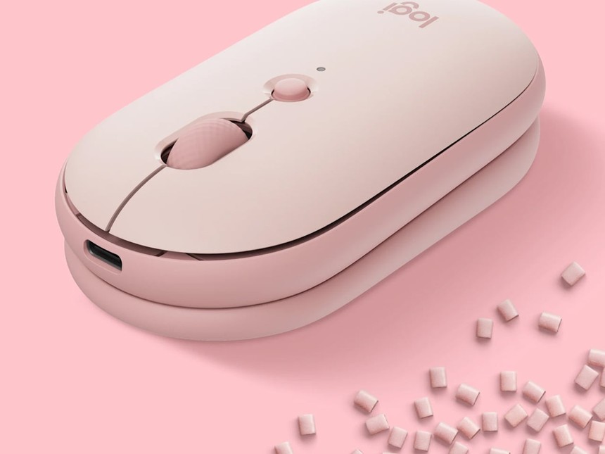 Logitech Pebble Up 玫瑰粉回收塑膠